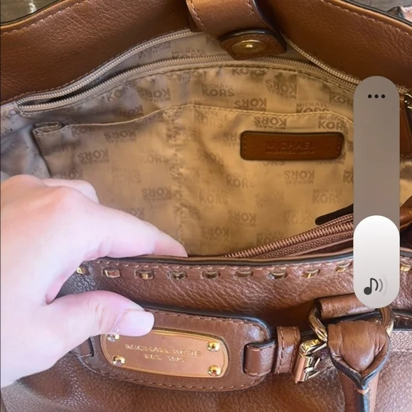 Michael Kors Brown Leather Tote Bag - Picture 5 of 9